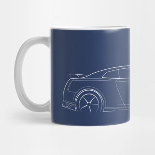Nissan GT-R - profile stencil, white Mug